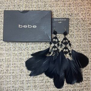 Bebe feather earrings